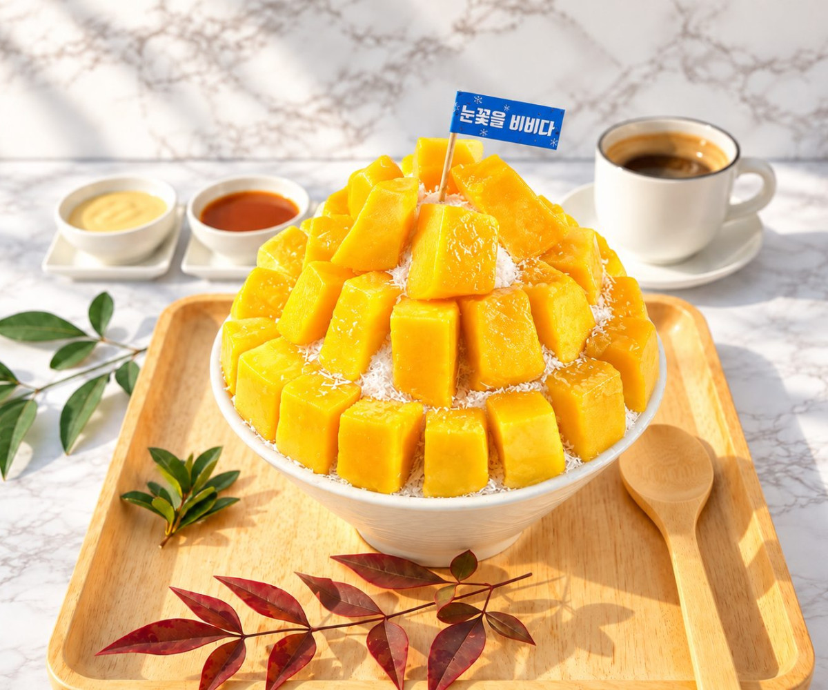 애플망고 눈꽃빙수