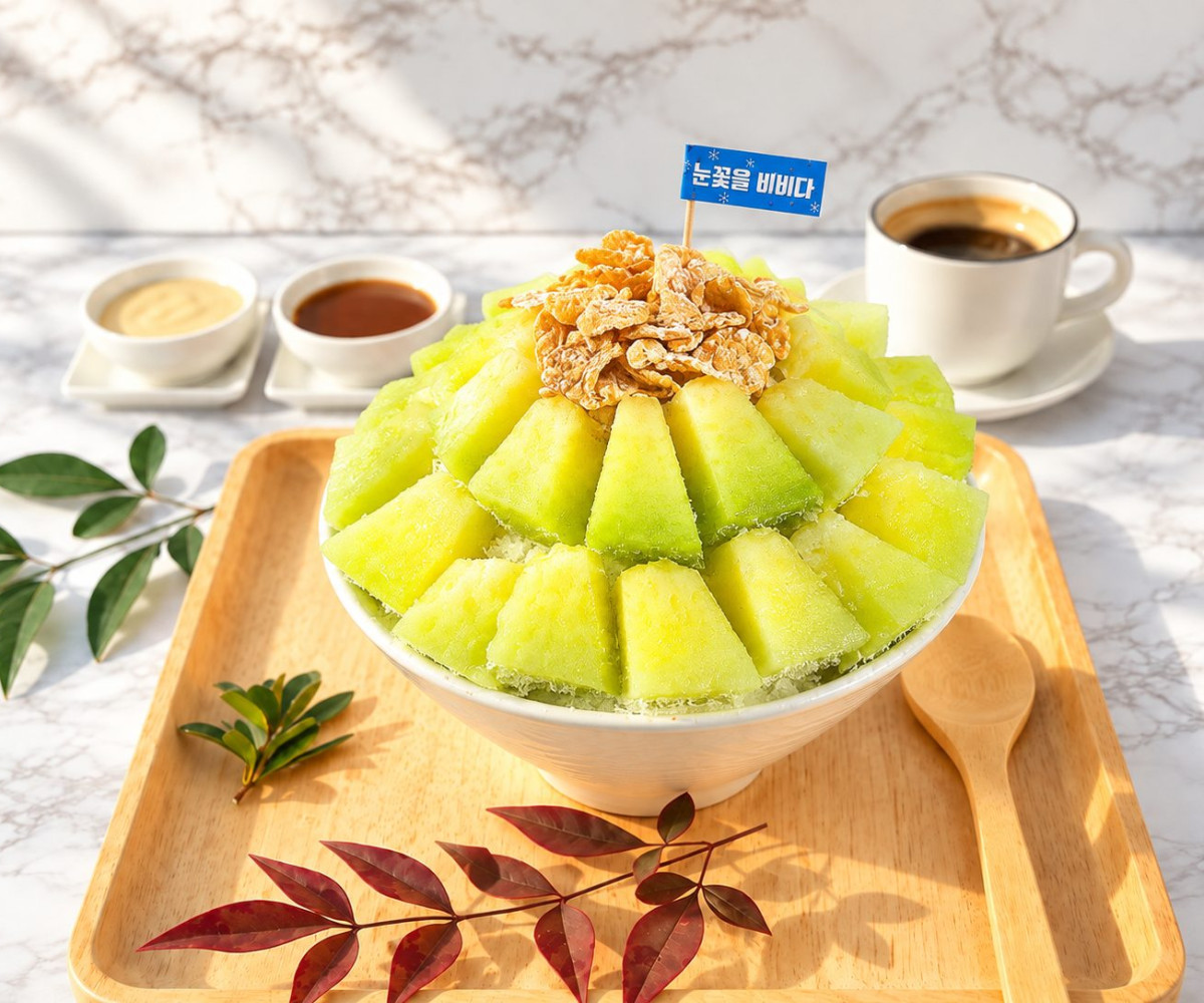 멜론 눈꽃빙수