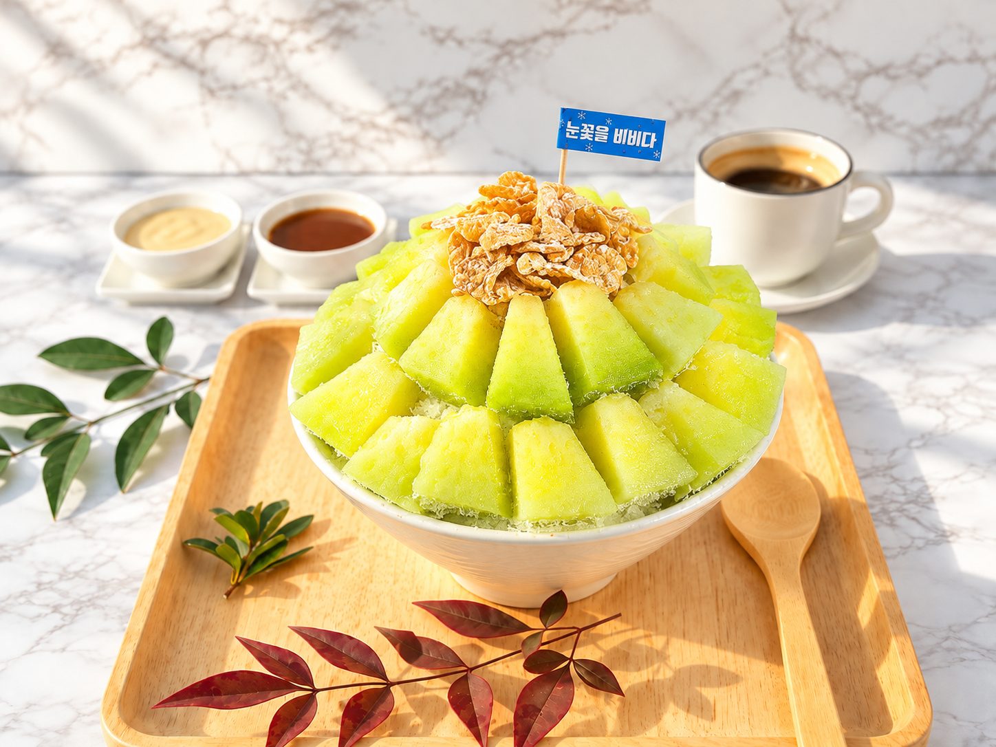 저당 멜론 빙수